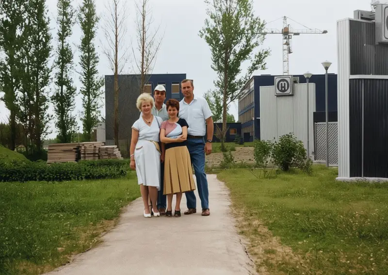 Старое Солнцево в цвете: Друзья у кафе «Минутка» в 1988 году