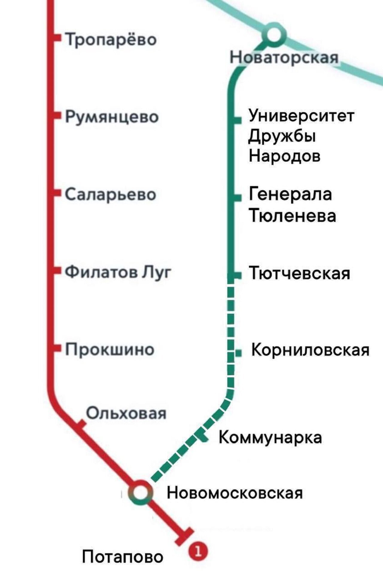 Первый участок троицкой линии метро