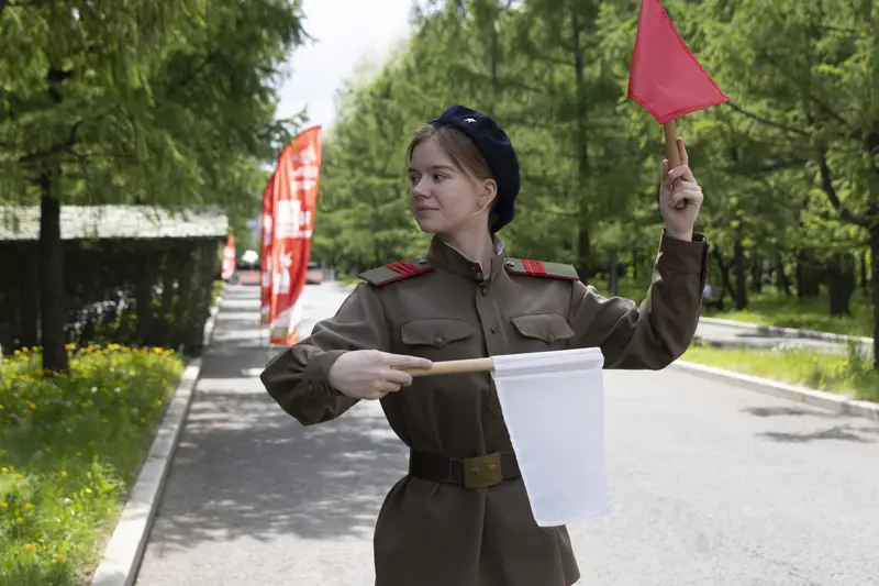 Около Музея Победы воссоздали атмосферу 1940-х годов