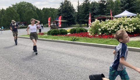 Участники квеста в Парке Победы у Музея Победы