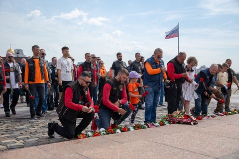 Мотопробег у Музея Победы