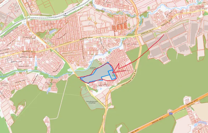 17,5га под застройку в деревне Большое Свинорье между Боровским и Киевским шоссе