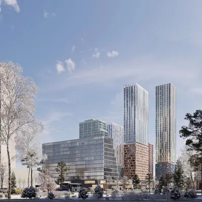 ЖК с земли на месте ТЦ Калужский в Черемушках