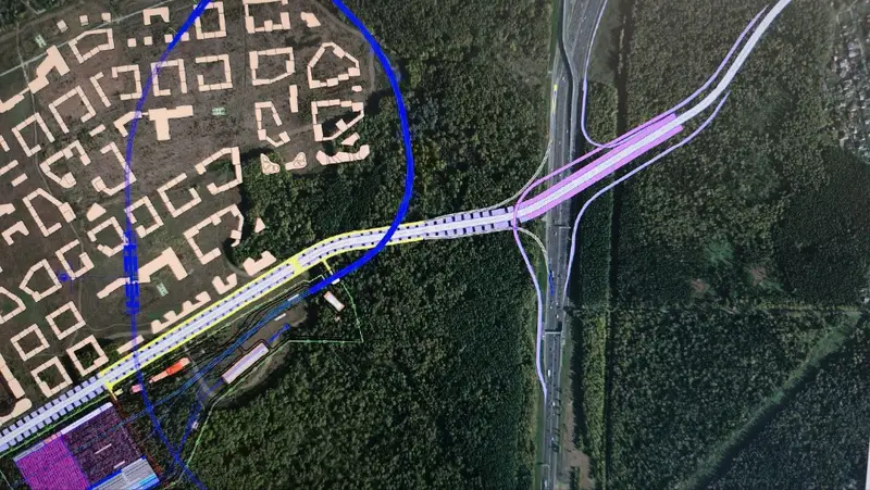 Места будущего расположения электродепо «Летово» и станций метро «Сосенки» и «Летово»