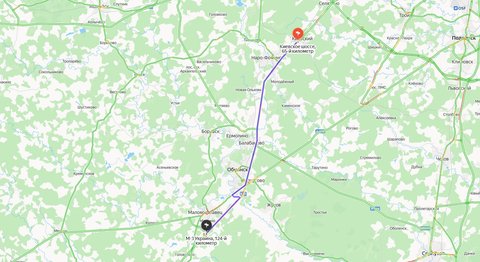 Киевское шоссе - платный участок - 65 по 124км