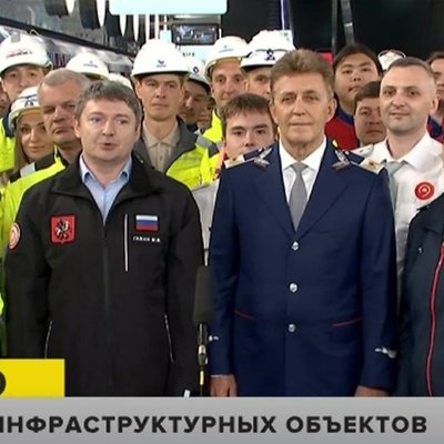 Команда метростроителей на станции Крымская