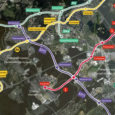 Метро 2040 - Новая Рокадная до Мичуринца - Метро в Московском