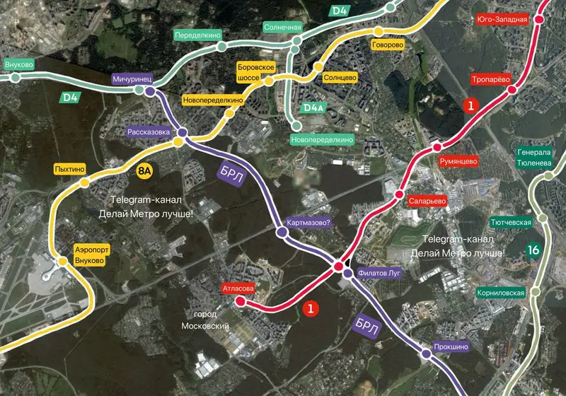 Метро 2040 - Новая Рокадная до Мичуринца - Метро в Московском