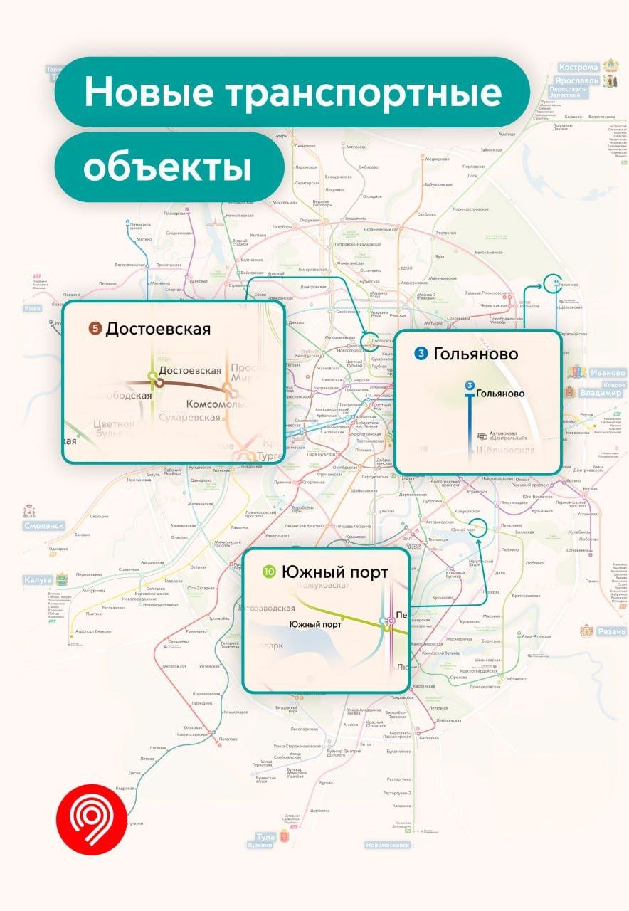 Новые линии метро на схеме 2030 - 2