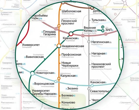 Новый участок Троицкой линии на карте метро