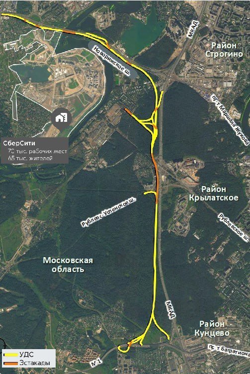 Платная дорога - Новорижское шоссе - Проспект Багратиона - вдоль МКАД - неизвестный автор.