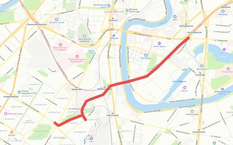 Платная трасса от улицы Трофимова до Севастопольского проспекта