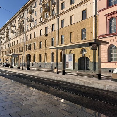 Подготовка трамвайной линии - Сокольники - Павелецкая к открытию - остановка