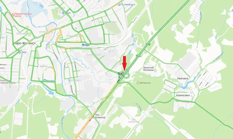 Заработала часть развязки на 72км Киевского шоссе