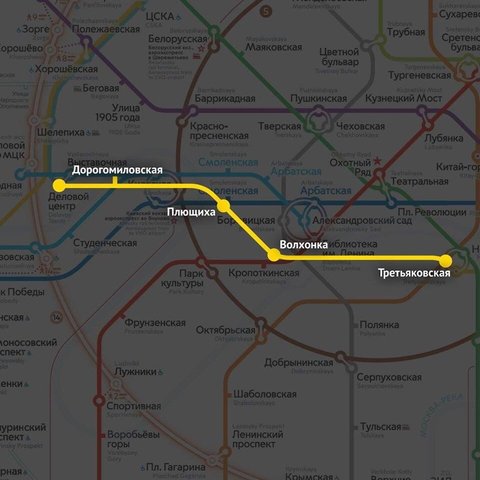 Соединение Калининской и Солнцевской веток в центре