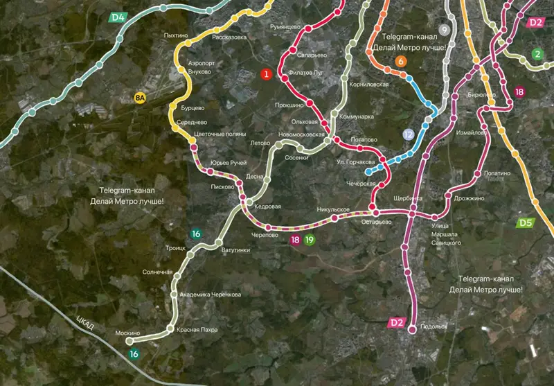Солнцевская ветка переходит в часть Рокадной линии - ДМЛ - слухи