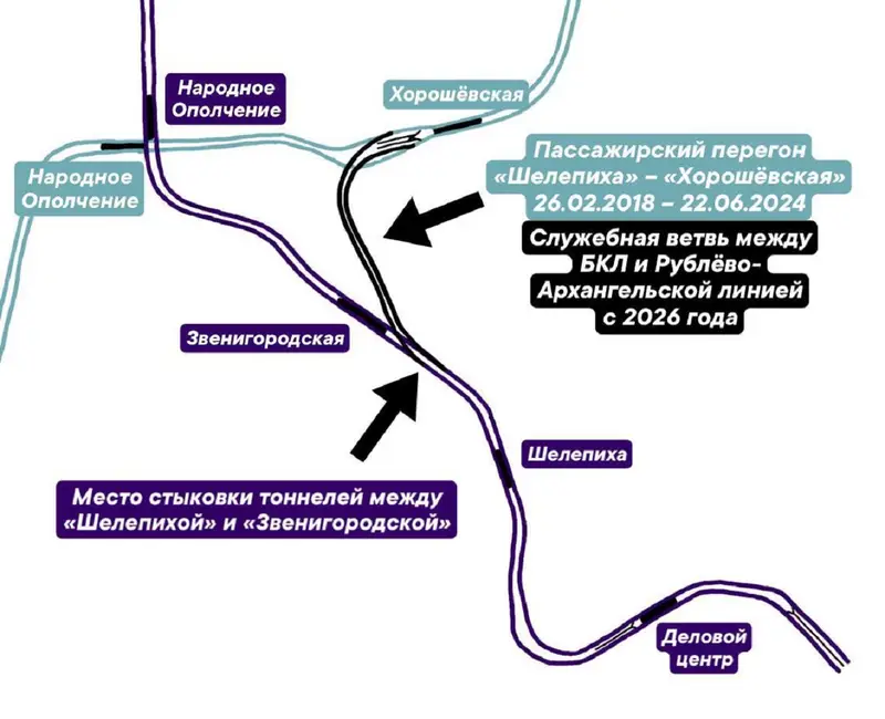Закончилась состыковка тоннелей между «Шелепихой» и «Звенигородской»: Обе станции включаются в новый радиус