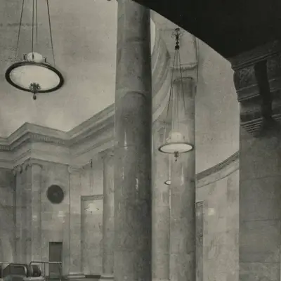 Станция метро Киевская - фрагмент эскалаторного зала - 1953