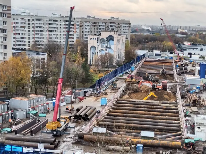 Строительная площадка - Кленовый бульвар - Бирюлевская ветка - котлаван - общий вид 2