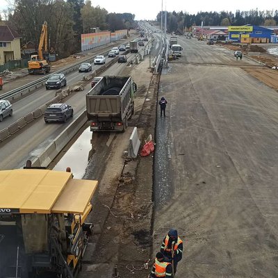 Стройка Киевского шоссе - Наро-Фоминск - ул. Погодина - реконструкция по 124км - 5