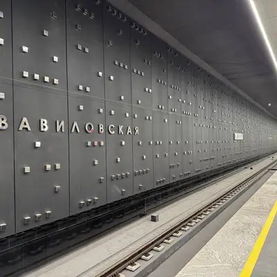 Вавиловская - Троицкая линия метро с пассажирами