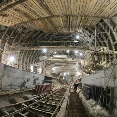 Второй выход БКЛ Рижская - стройка - спуск 2