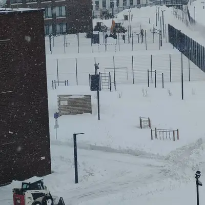 ЖК Бунинские луга - десант для очистки снега - мэра приезд - 5
