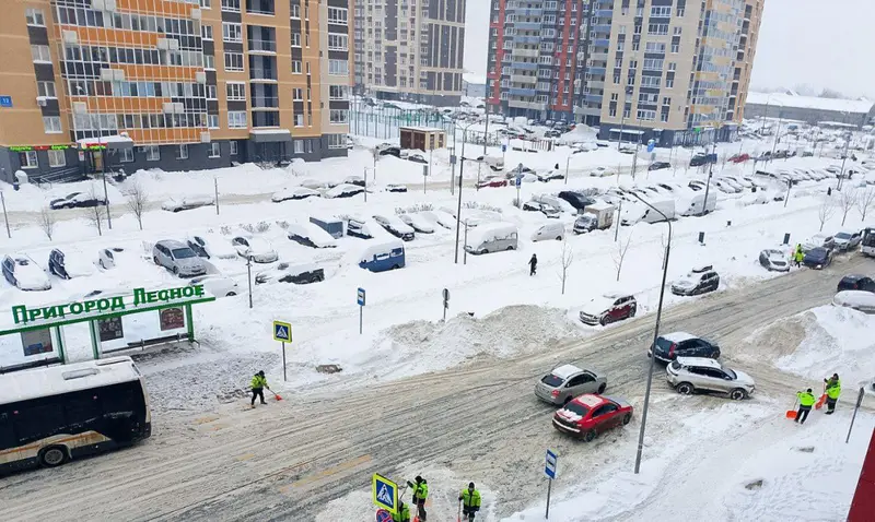 ЖК Пригород Лесное - дворники и снег