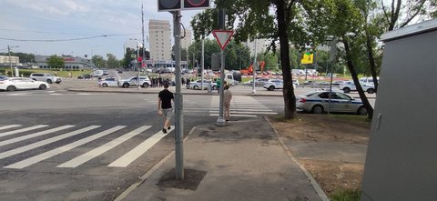 5 экипажей для офомления ДТП с ДПС на Боровке