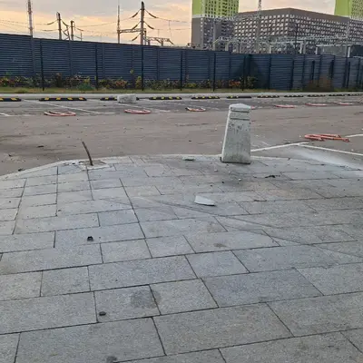 ДТП Говорово - забор - Мазда - 24 октября - столбик