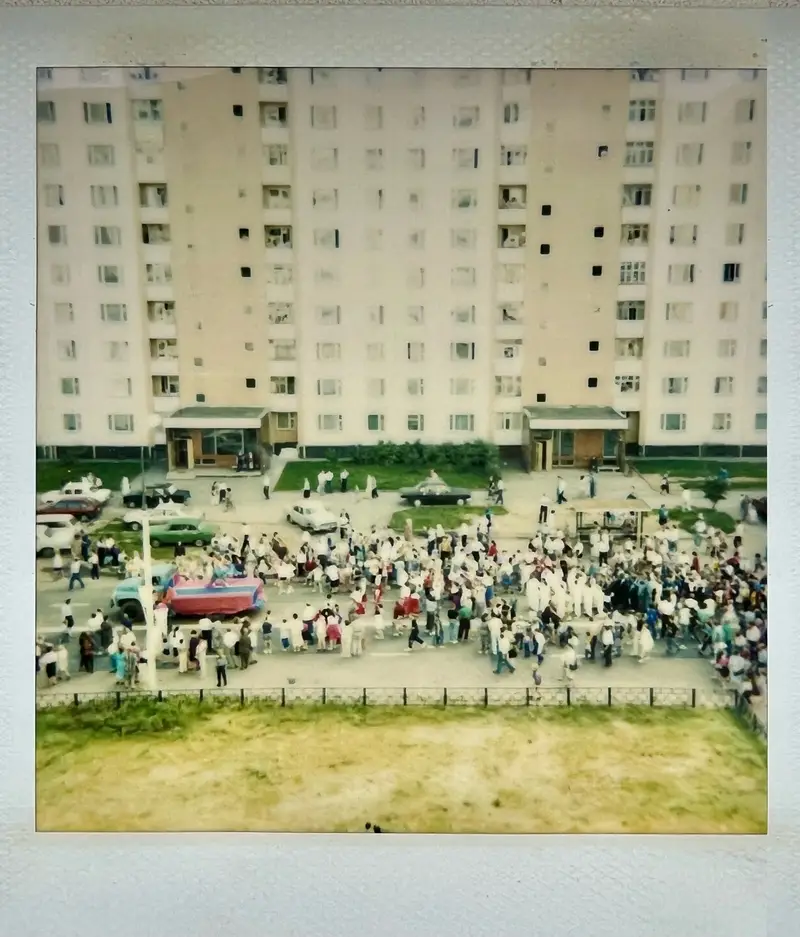 День города 1995 - ул. Скульптора Мухиной - грузовик-сцена