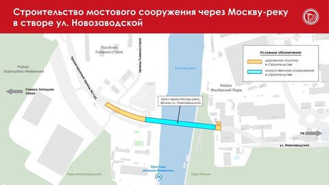 Мост-парус в Филевском парке