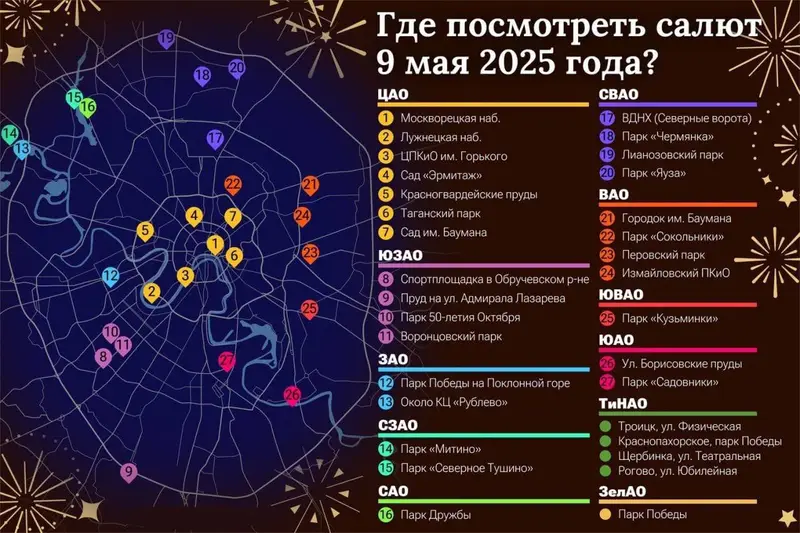 Салют в Москве 9 мая 2025