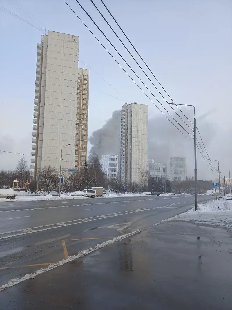 Пожар в Солнцево на стройке ЖК Лучи 2