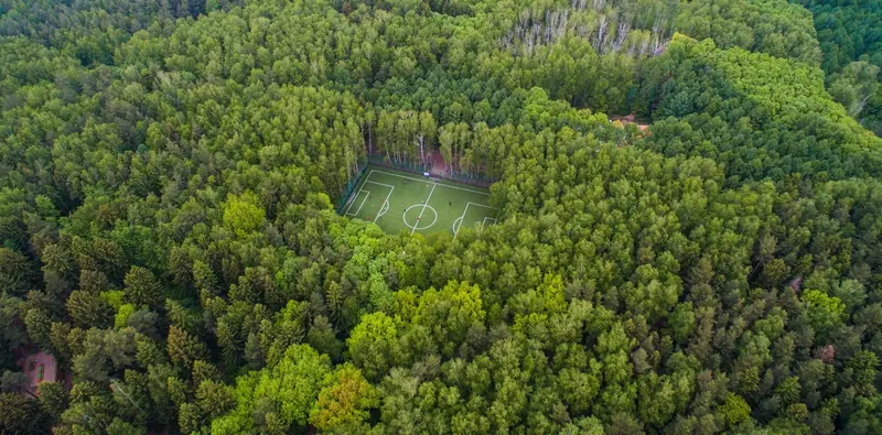 Футбольное поле в Мещерском парке — самое красивое в Москве