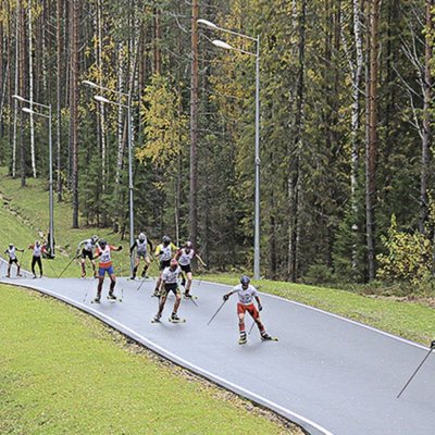 Лыжных трассы летом