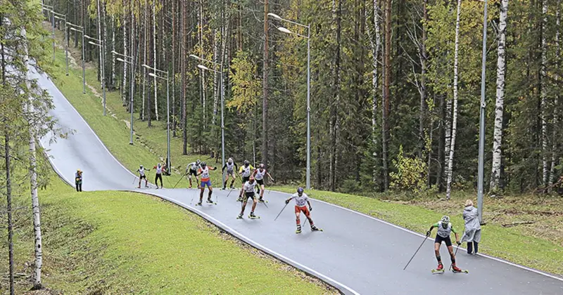 Лыжных трассы летом