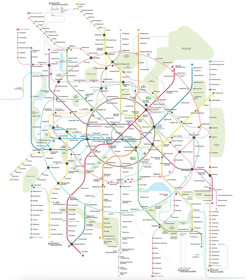 Новая схема Московского метрополитена