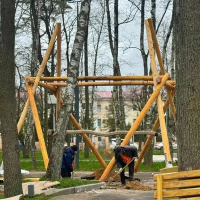 Парк Центральный Внуково - установка архитектурых форм