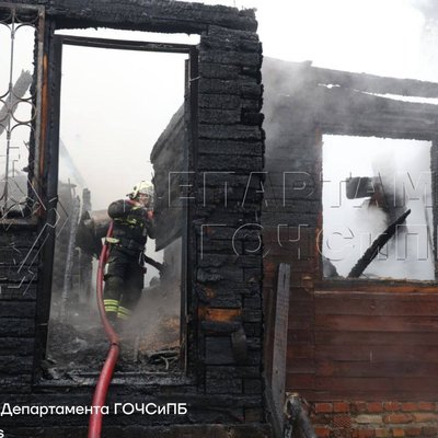 Пожар 1ая Чоботовская аллея в Ново-Переделкино 18 октября - МЧС - 4