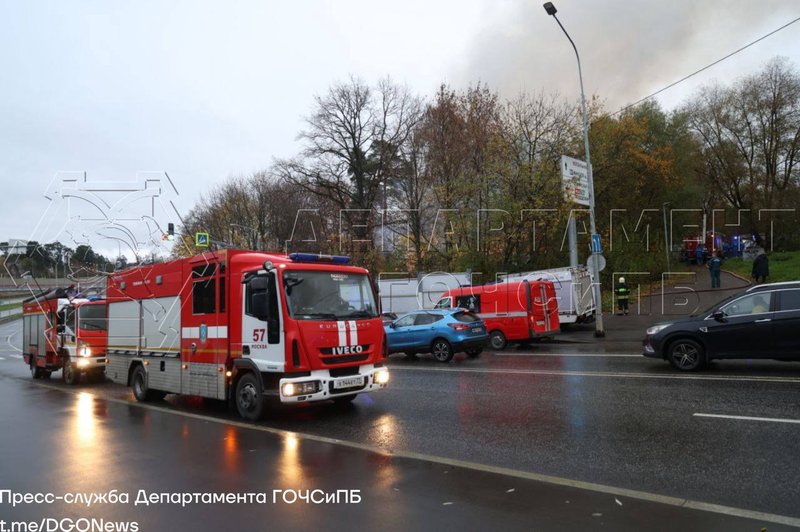 Пожар 1ая Чоботовская аллея в Ново-Переделкино 18 октября - МЧС - 1