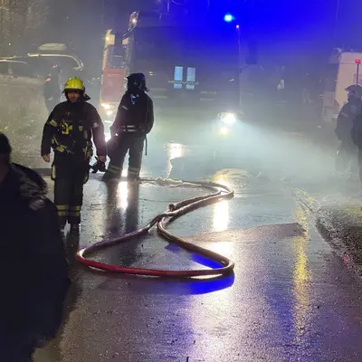 Пожар в Пыхтино 31 октября - пожарные