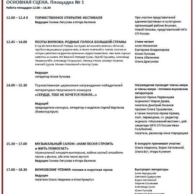 Программа Внуковские чтения 2025 -1