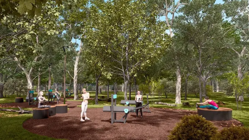 Рендеры - Парк в Московском - ул Никитина