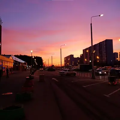 Рынок Ново-Переделкино - закат и парковка