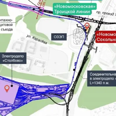 Схема к электродепо Столбово