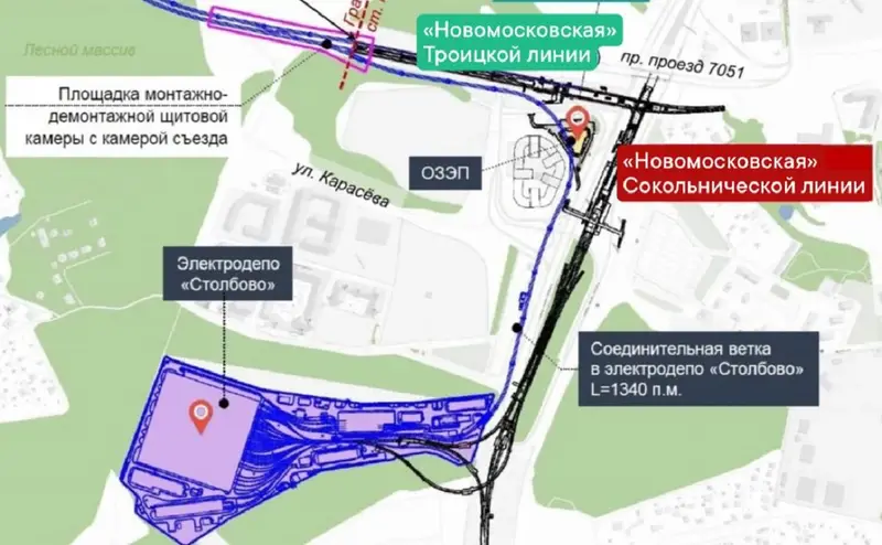 Схема к электродепо Столбово