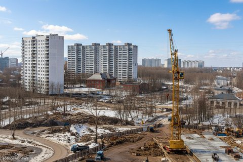 Солнцево которого больше нет - стройка 1007 школы и старая баня в цвете