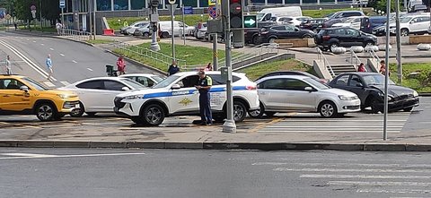 Столкновение ДПС на Боровке