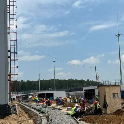 Строители на электродепо Столбово